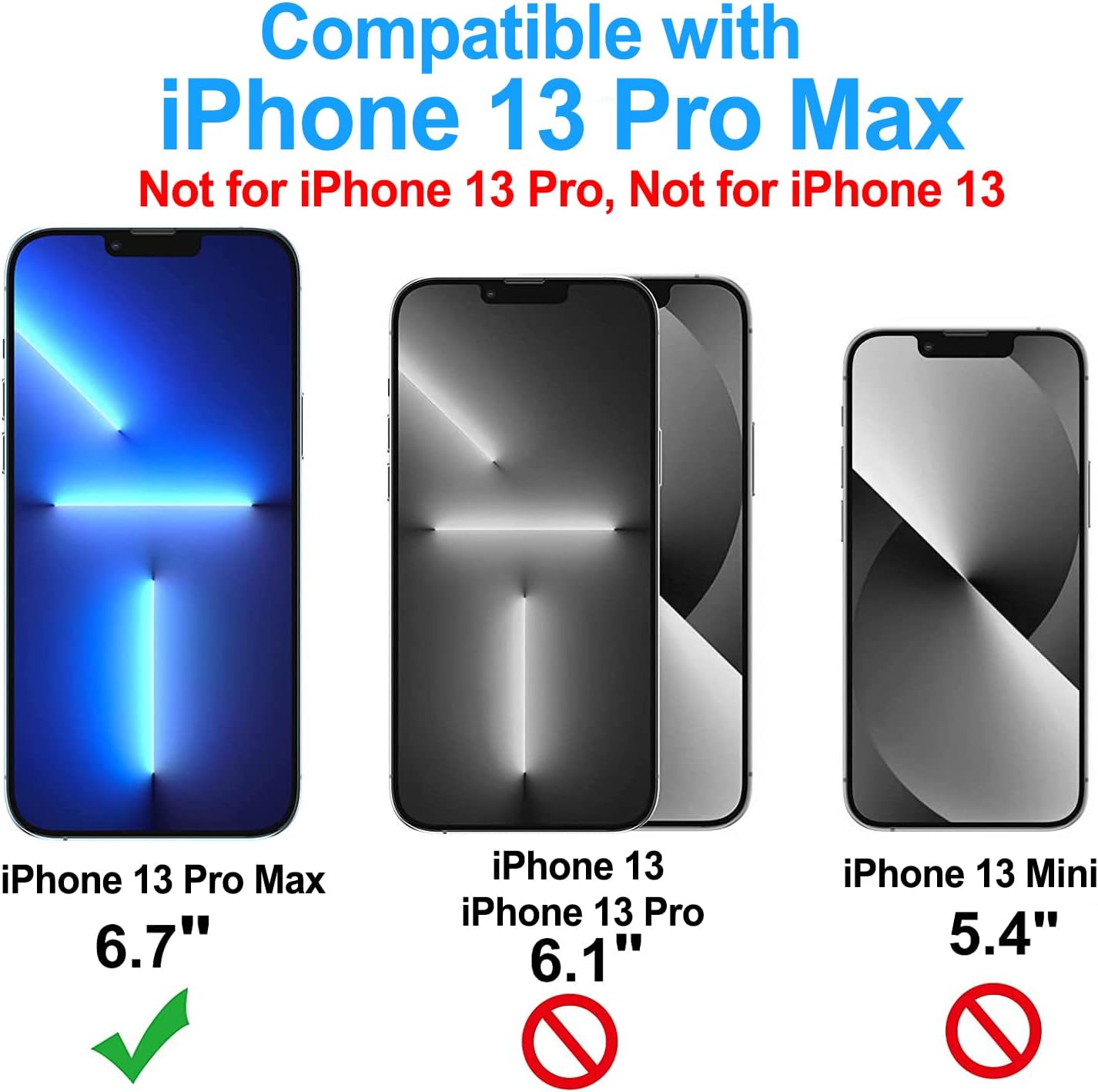 Tempered Glass Screen And Camera Lens Protector For iPhone 13 Pro Max 2pack