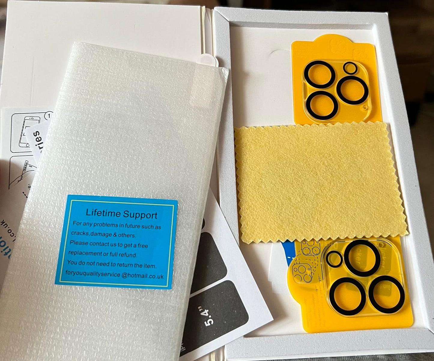 Tempered Glass Screen And Camera Lens Protector For iPhone 13 Pro Max 2pack