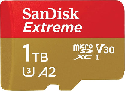 SanDisk Extreme 1TB MicroSDXC Memory Card + SD Adapter – 190MB/s