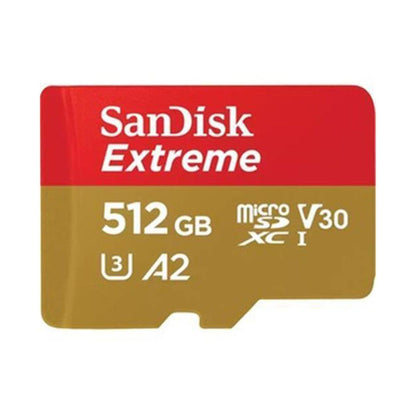 SanDisk Extreme 512GB MicroSDXC Memory Card + SD Adapter – 190MB/s
