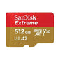 SanDisk Extreme 512GB MicroSDXC Memory Card + SD Adapter – 190MB/s