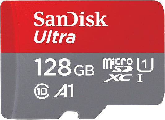 SanDisk Ultra 128GB MicroSDXC memory card with SD adapter