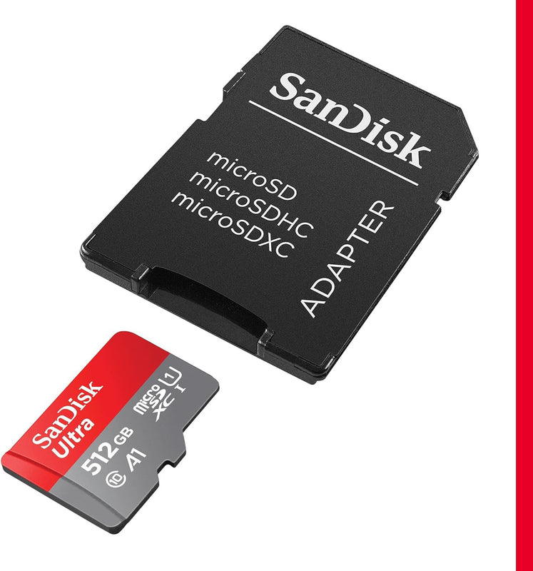 SanDisk Ultra 512GB MicroSDXC Memory Card + SD Adapter – 150MB/s