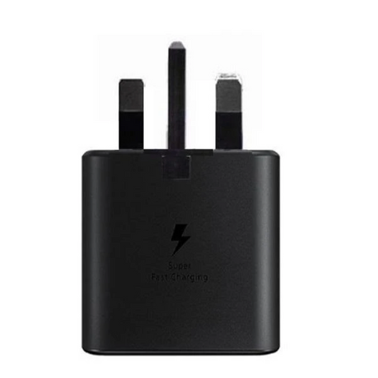 Official Samsung PD 25W Fast Wall Charger UK Plug Black EP-TA800