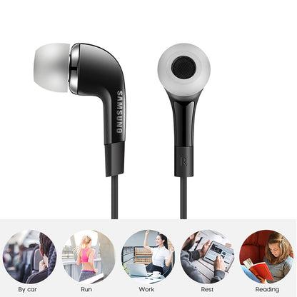 Genuine Samsung Handsfree Headphones Earphones Earbud Black with Mic-EHS64AVFBE
