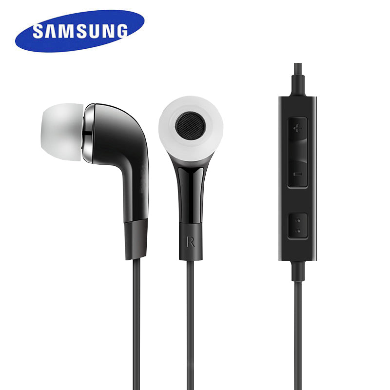 Genuine Samsung Handsfree Headphones Earphones Earbud Black with Mic-EHS64AVFBE